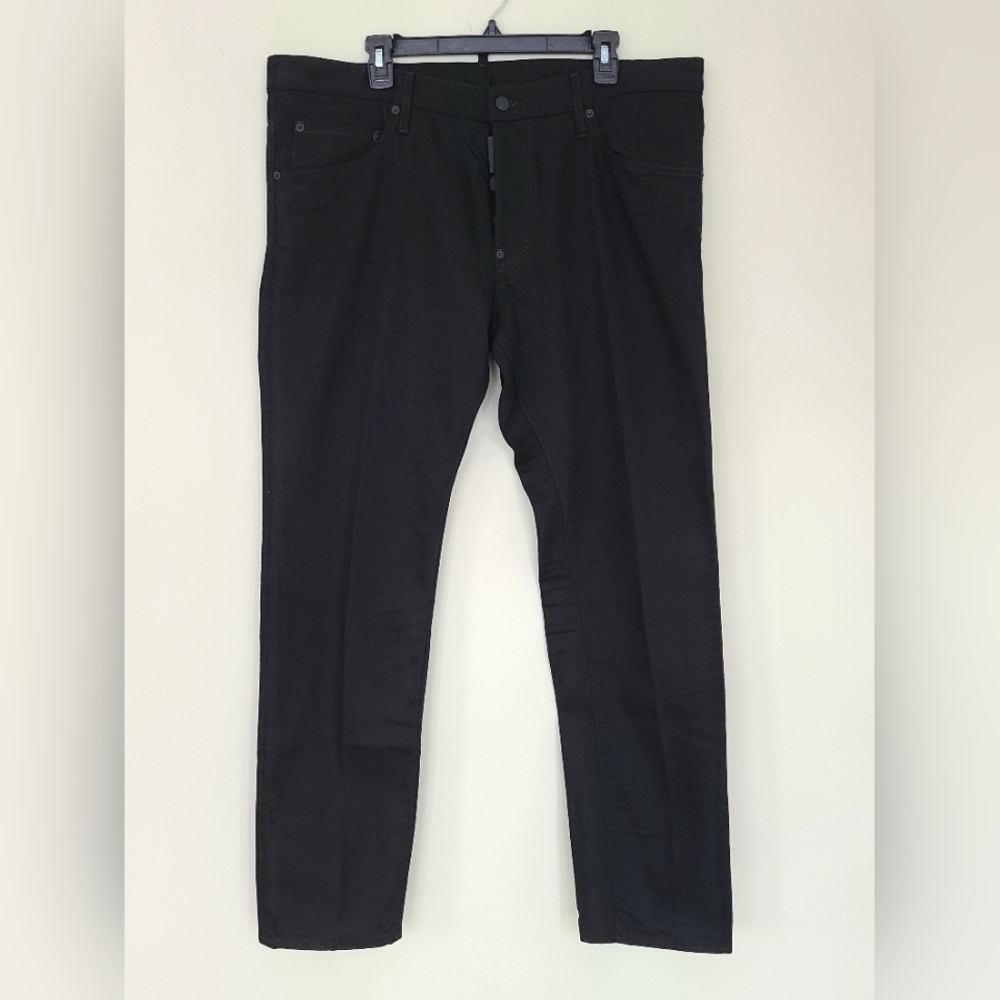 DSQUARED2 🇨🇦 Skater Jeans 👖 with Print on Hem - Fits 42" Waist, Black